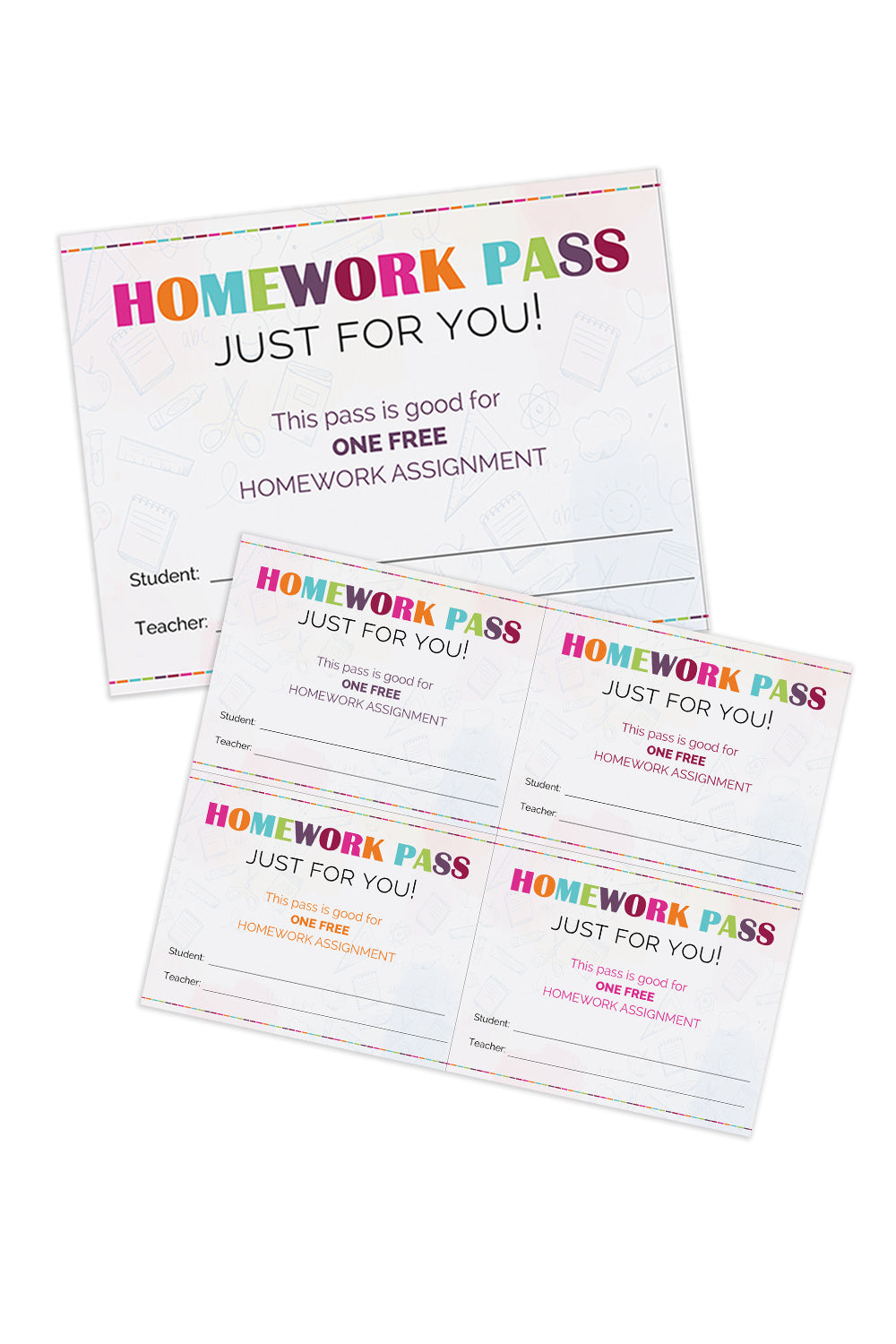 Free Printable Homework Pass free-printable-homework-pass