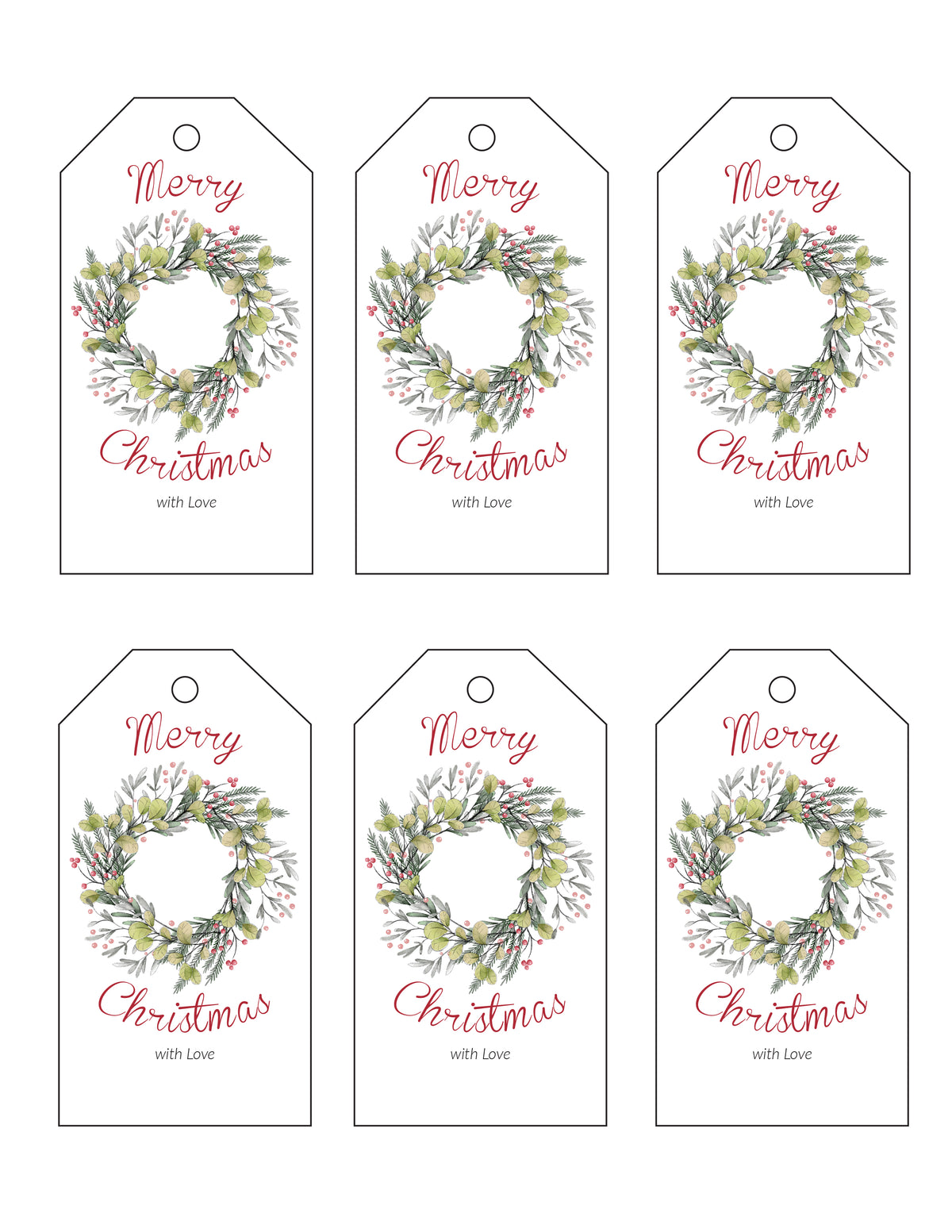 Christmas Tags Bundle (6 Styles Included)