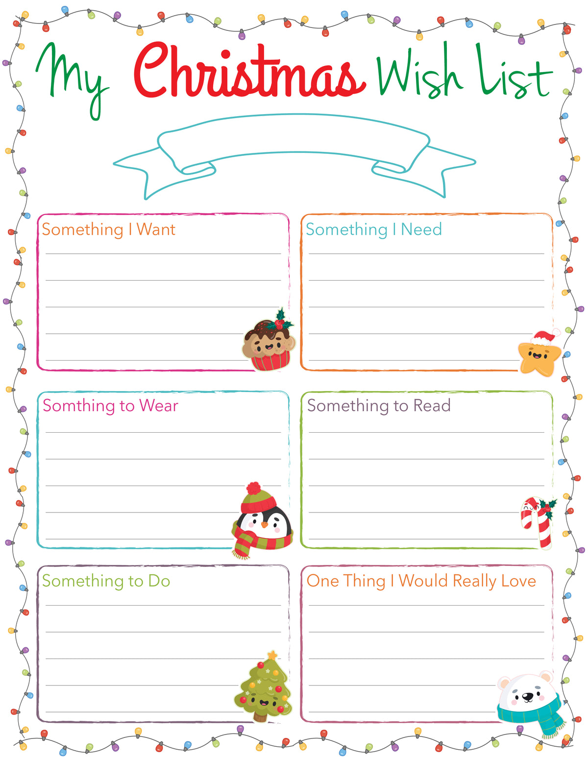 Christmas Lists Bundle (5 Pages)