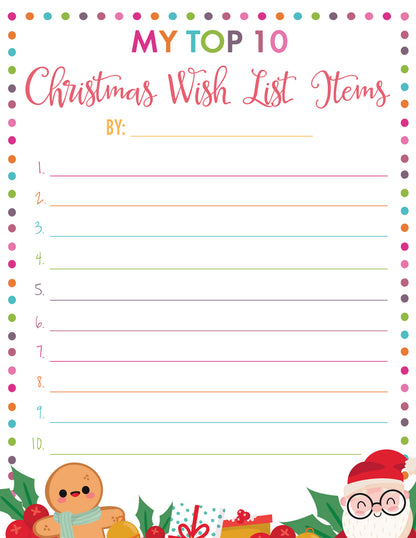 Christmas Lists Bundle (5 Pages)