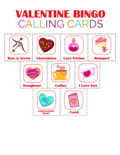 Valentine Bingo Game (10 Cards)