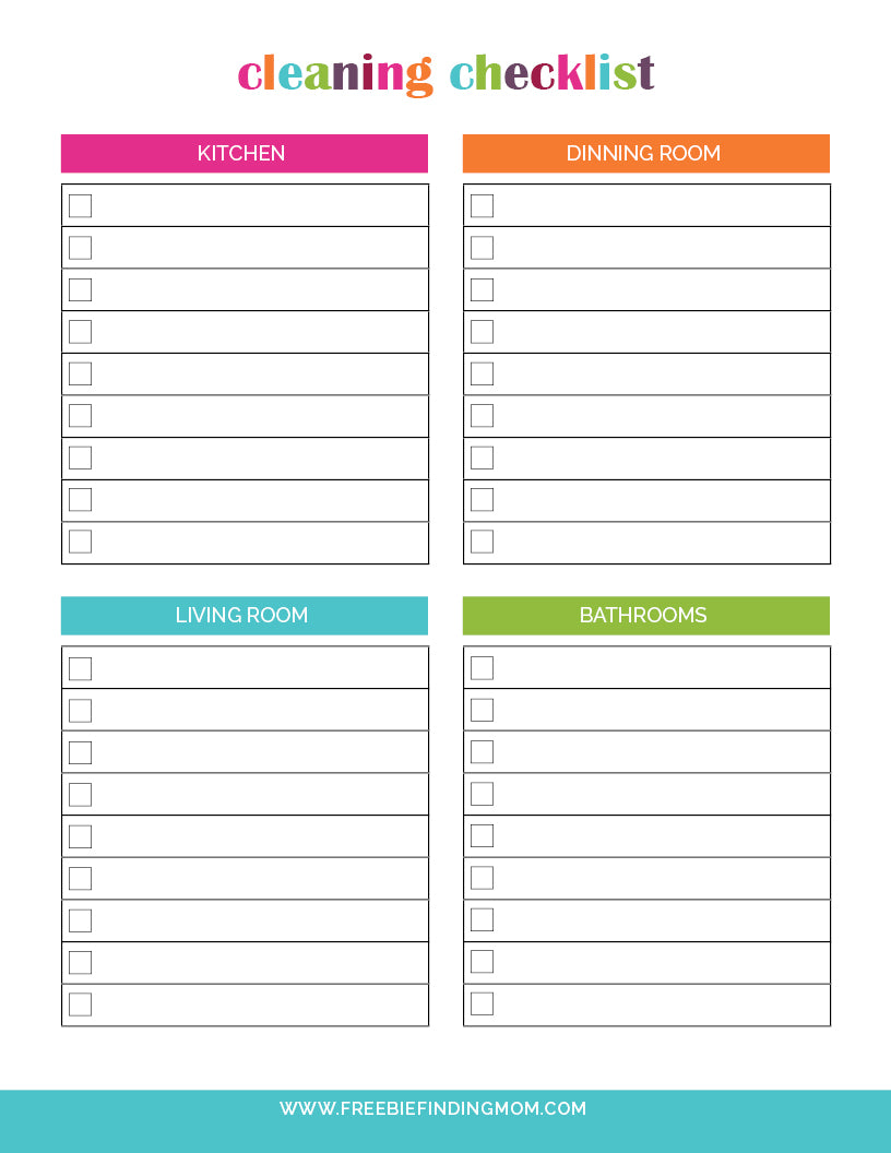 Cleaning Checklist Bundle (29 Pages)