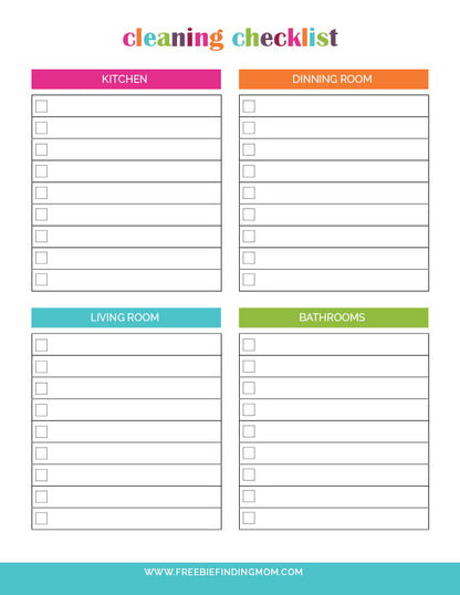 Cleaning Checklist Bundle (29 Pages)