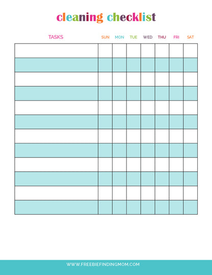 Cleaning Checklist Bundle (29 Pages)