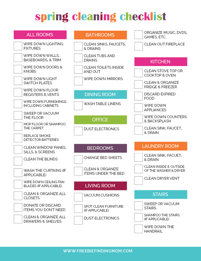 Cleaning Checklist Bundle (29 Pages)