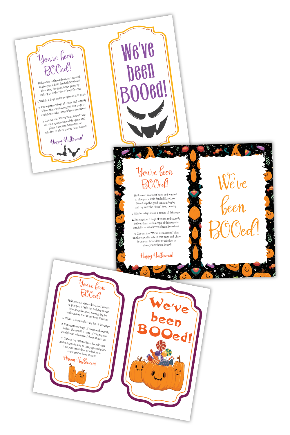 you-ve-been-booed-3-versions for I Ve Been Booed Printable Free You've Been Booed (3 Versions) for I Ve Been Booed Printable Free