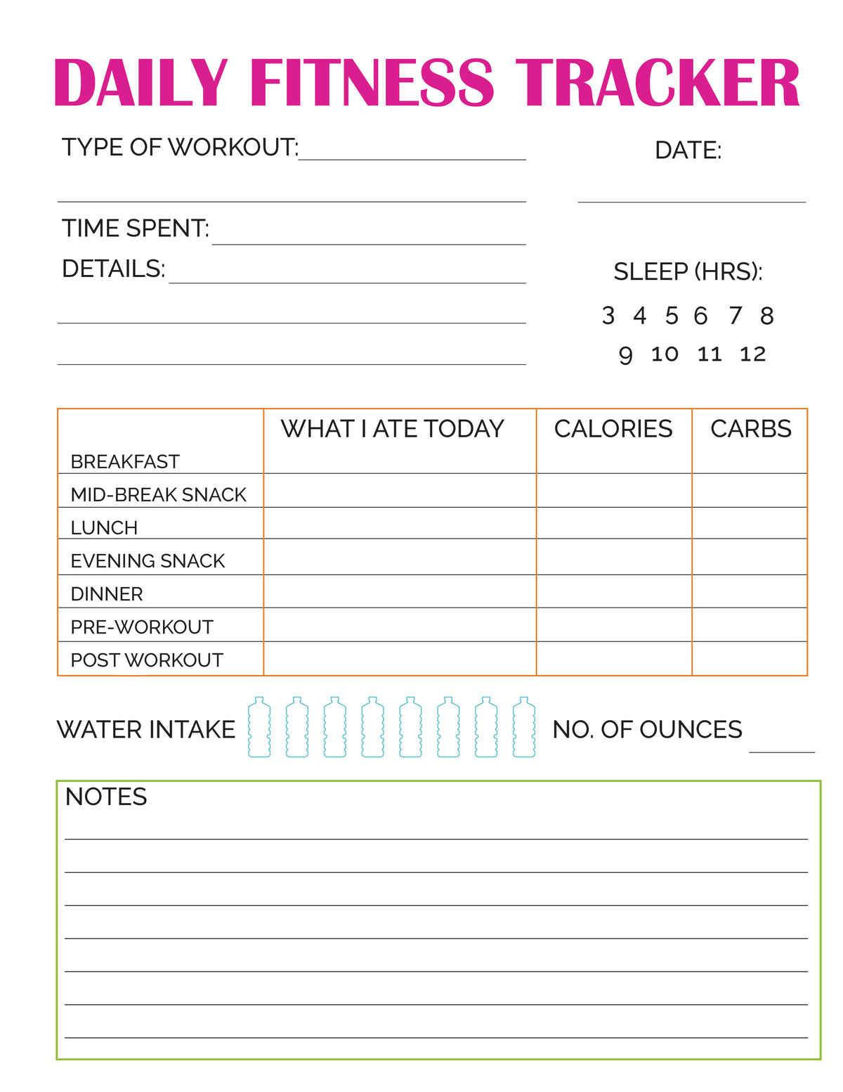 Fitness Journal (23 Pages)