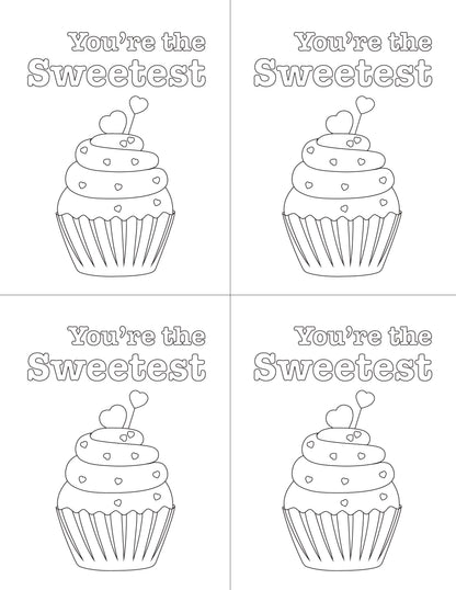 Valentine's Day Cards to Color (3 Cards)