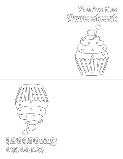 Valentine's Day Cards to Color (3 Cards)