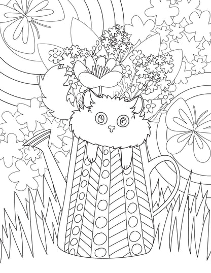 Spring Coloring Pages for Adults (3 Pages)