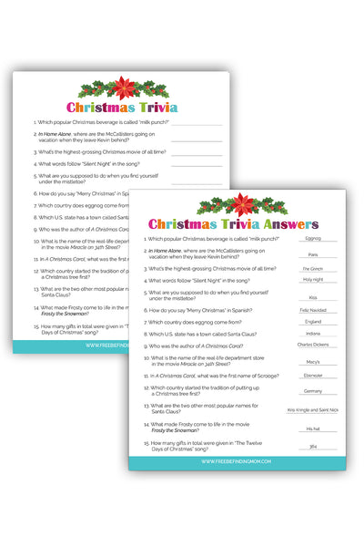 Christmas Trivia Questions and Answers