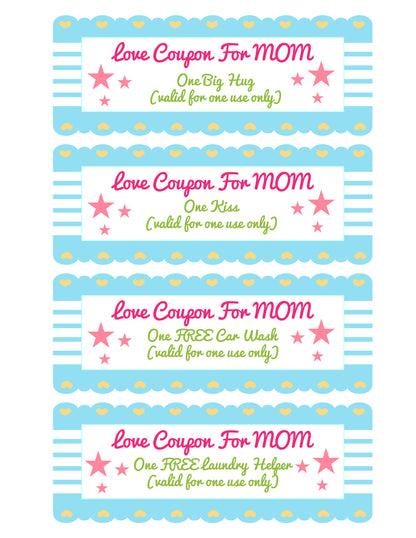 Homemade Coupon Book for Mom Template