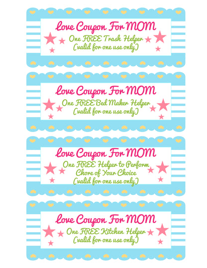Homemade Coupon Book for Mom Template