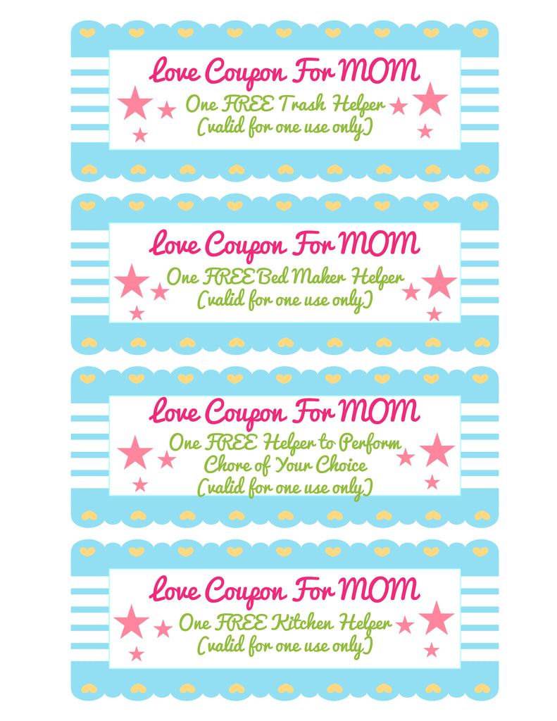 Homemade Coupon Book for Mom Template