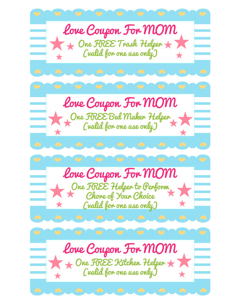 Homemade Coupon Book for Mom Template Homemade Coupon Book for Mom Template