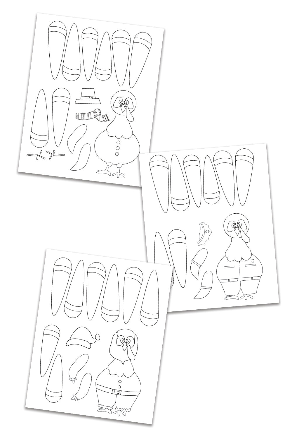How to Disguise a Turkey Craft (3 Templates) for Free Printable Turkey In Disguise Printable Outfits