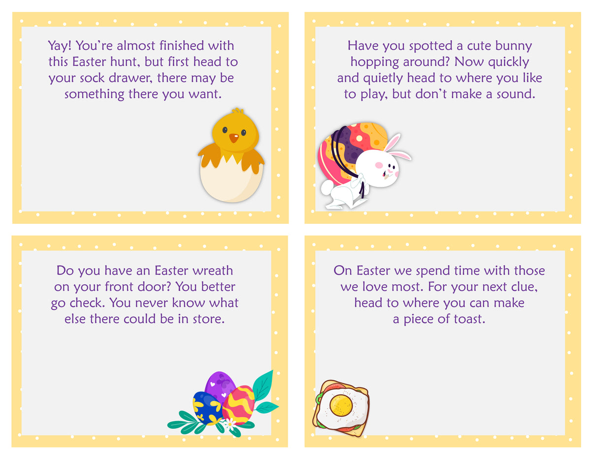 Easter Scavenger Hunt (12 Clues)