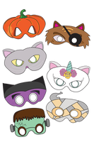 Halloween Masks (7 Designs)
