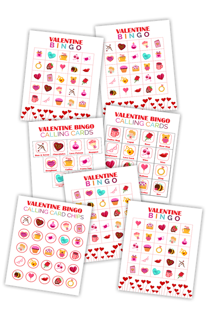 Valentine Bingo Game (10 Cards)