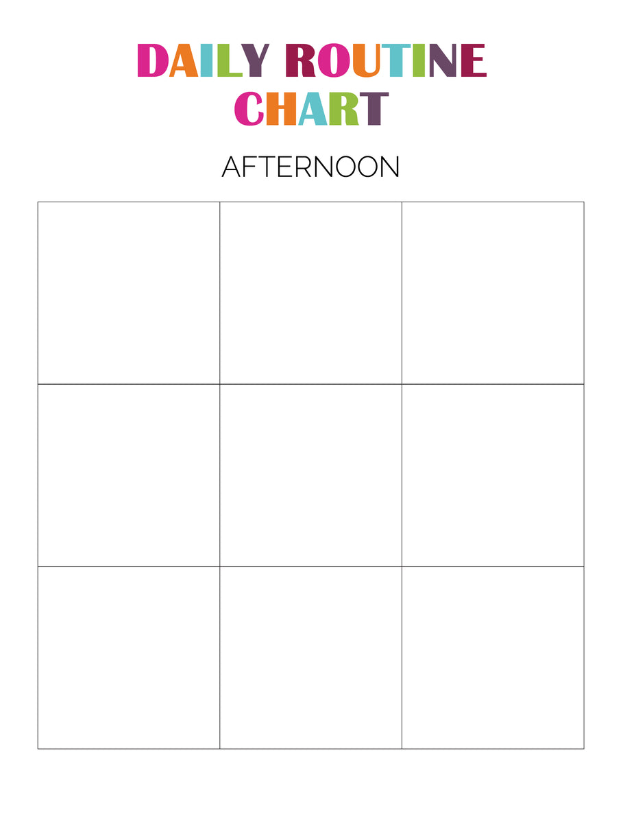 Blank Daily Routine Chart