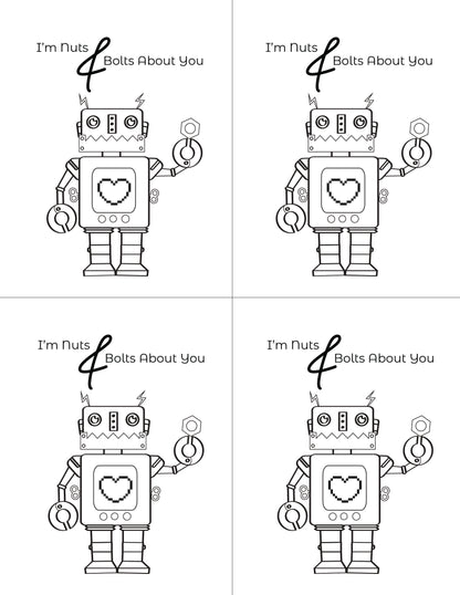 Valentine's Day Cards to Color (3 Cards)