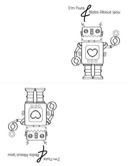 Valentine's Day Cards to Color (3 Cards)