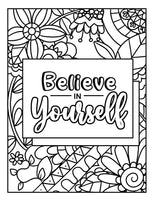 Inspirational Quote Coloring Pages (3 Pages)