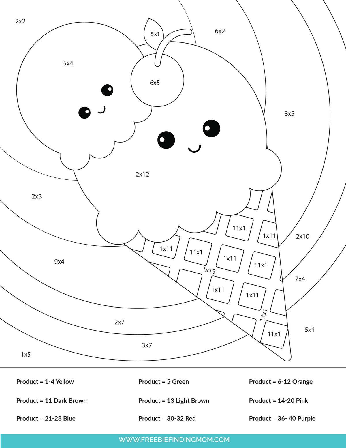 Multiplication Color By Number Worksheets (3 Pages)