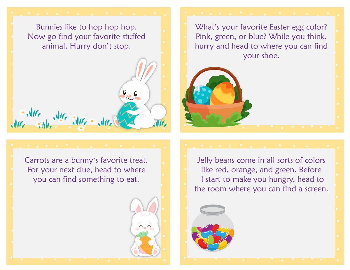 Easter Scavenger Hunt (12 Clues)
