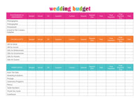 Wedding Budget Checklist