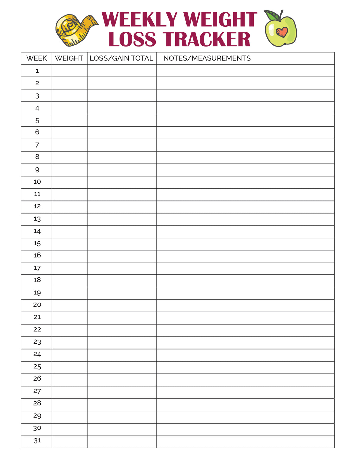 Fitness Journal (23 Pages)