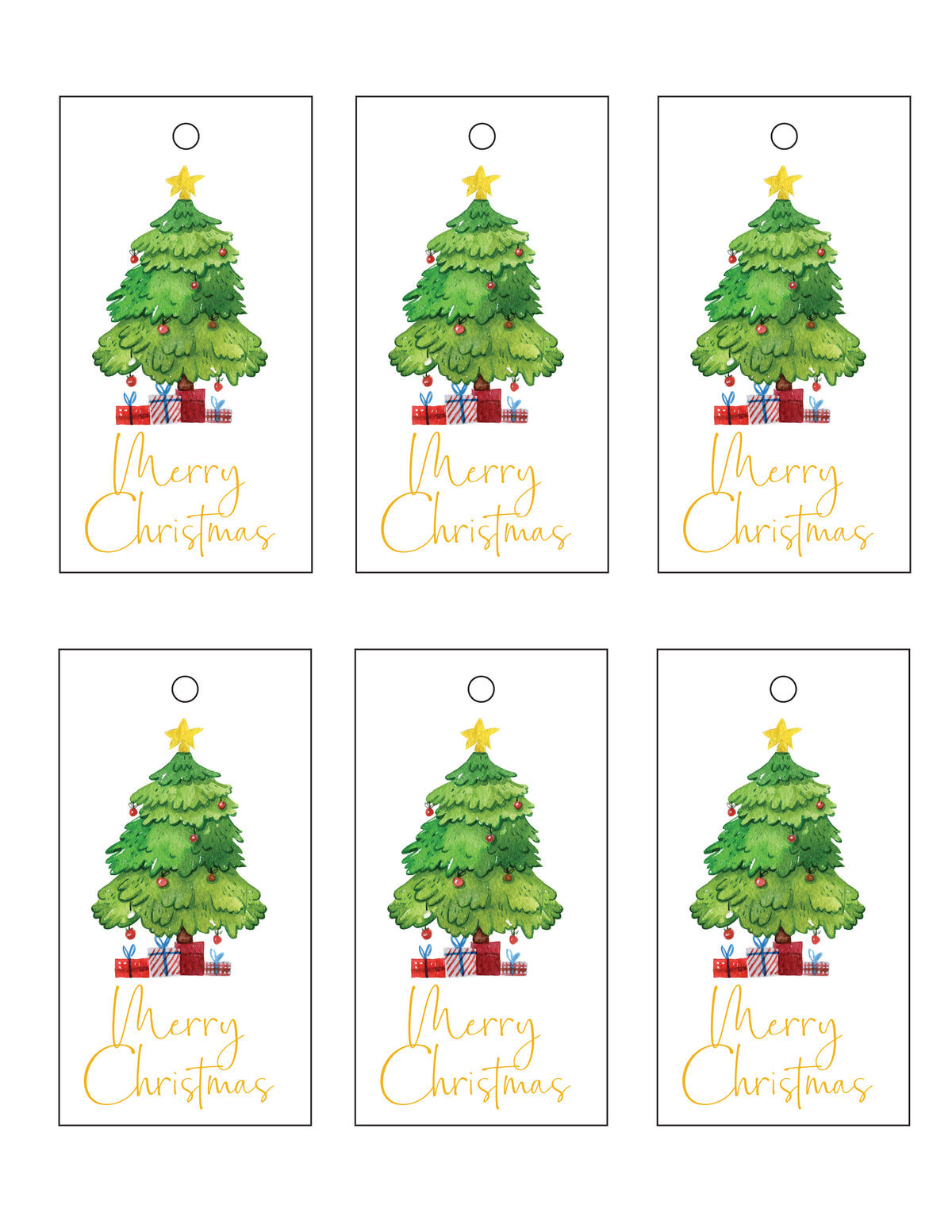 Christmas Tags Bundle (6 Styles Included)