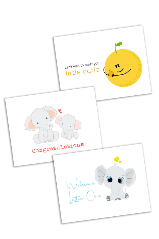 Baby Shower Cards (3 Cards)
