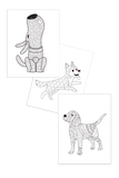 Dog Coloring Pages For Adults and Kids (3 Pages)