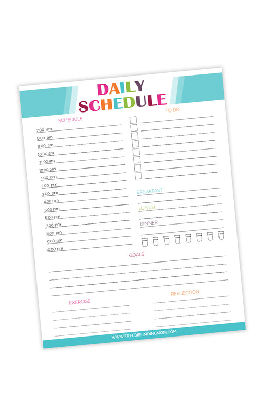 Hourly Schedule Template