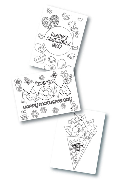 3 Mother's Day Cards to Color