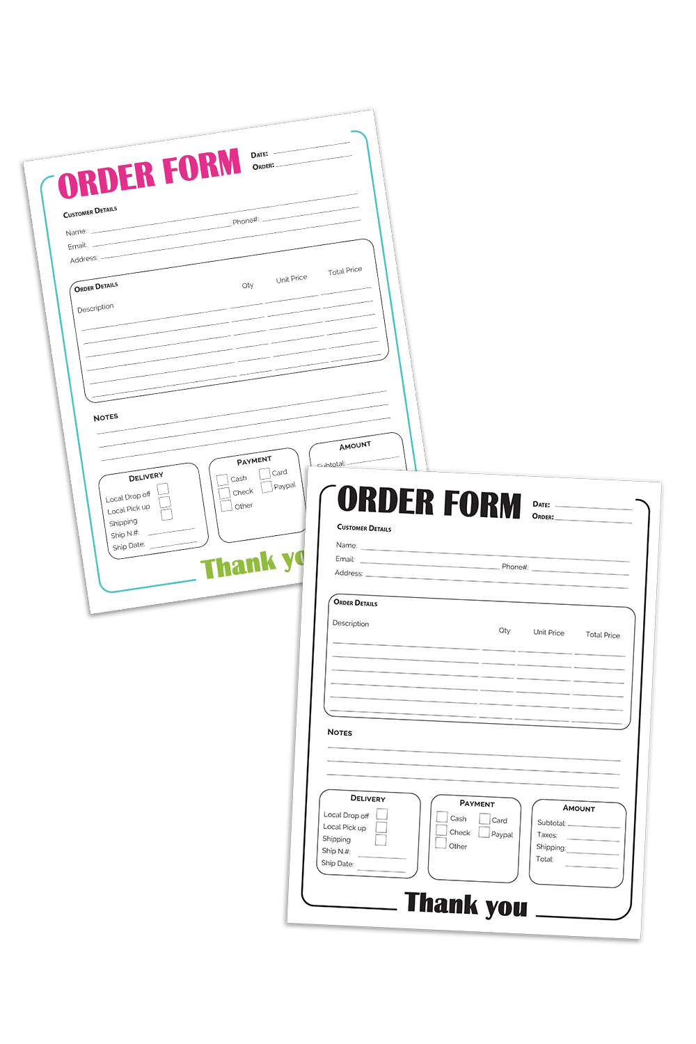 Printable Order Form