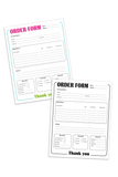 Order Form Template (2 Versions)