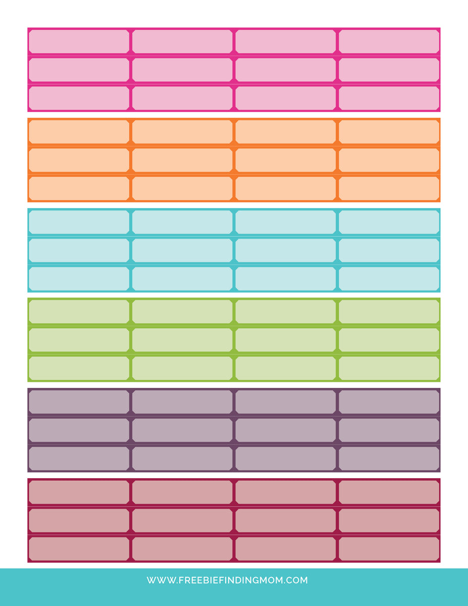 Rectangle Boxes Printable Planner Stickers – Freebie Finding Mom