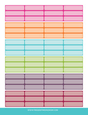 Rectangle Boxes Printable Planner Stickers