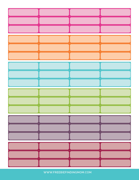 Rectangle Boxes Printable Planner Stickers – Freebie Finding Mom