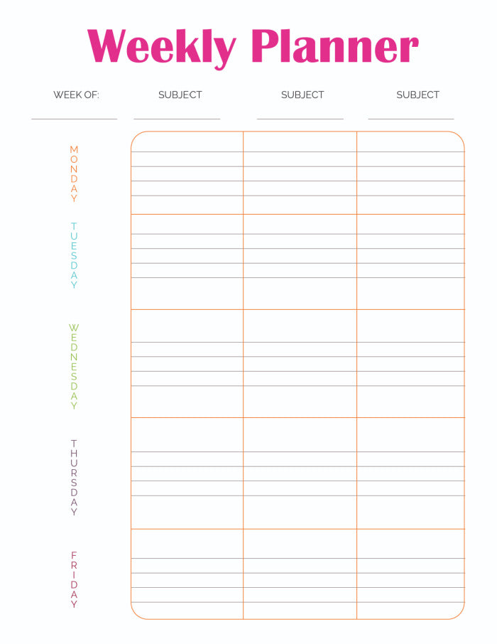 Student Planner (13 Pages)