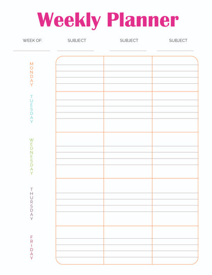 Student Planner (13 Pages)
