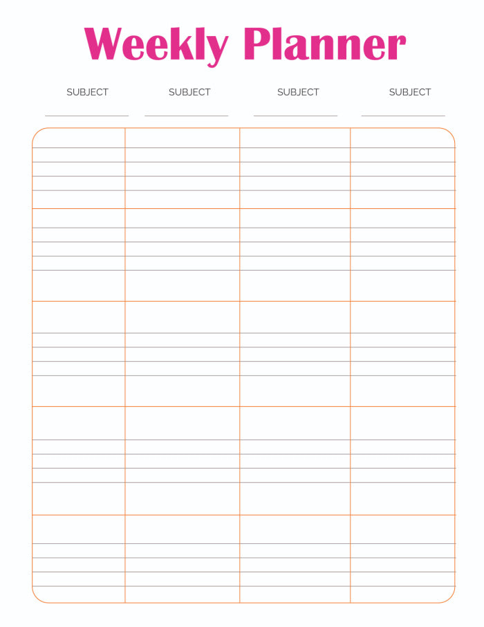 Student Planner (13 Pages)