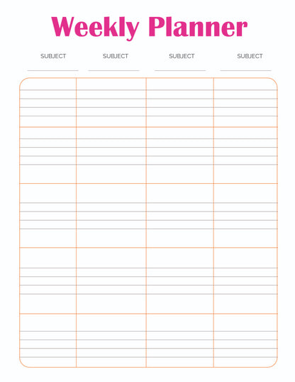 Student Planner (13 Pages)