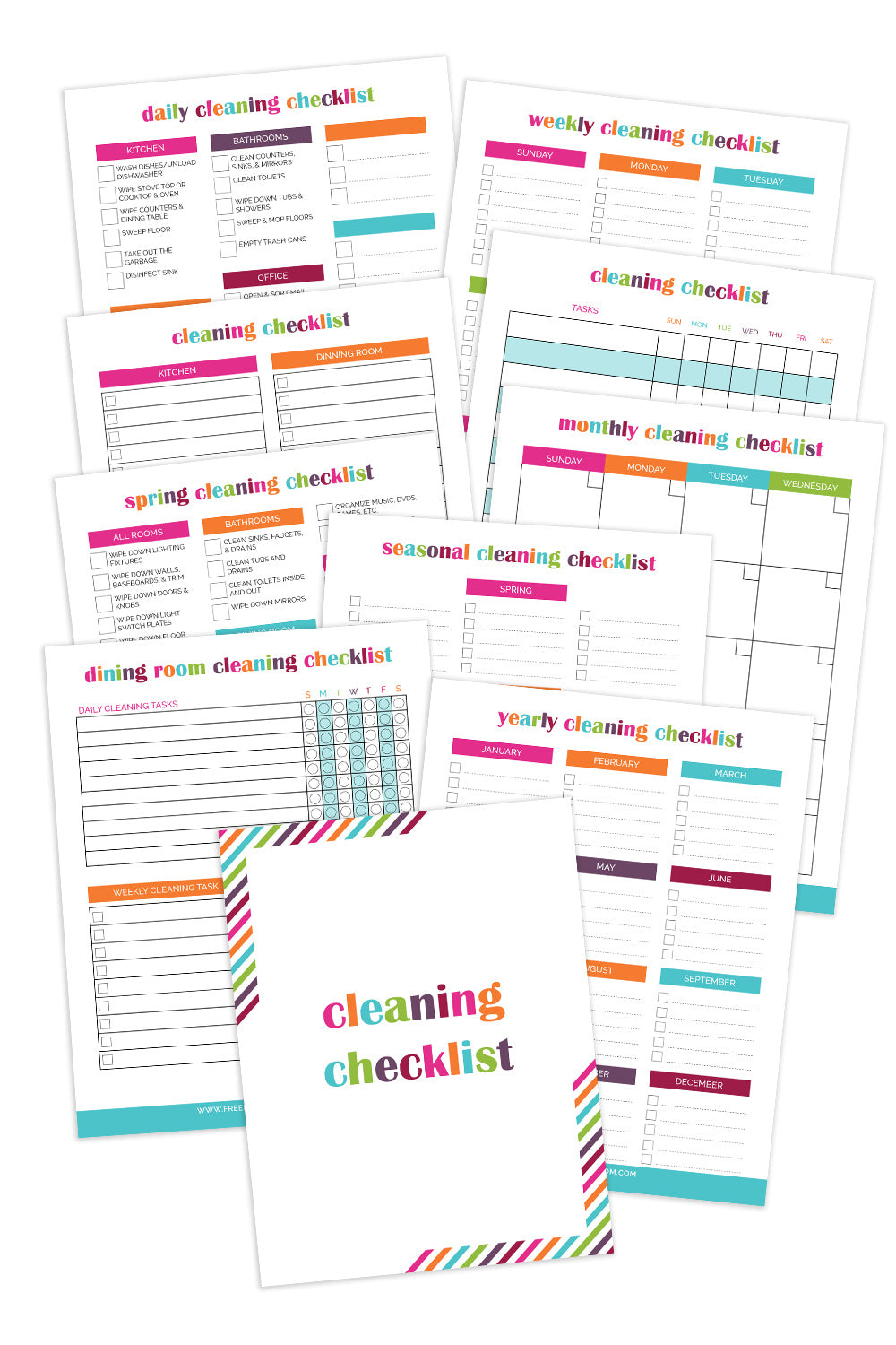 Cleaning Checklist Bundle (29 Pages)