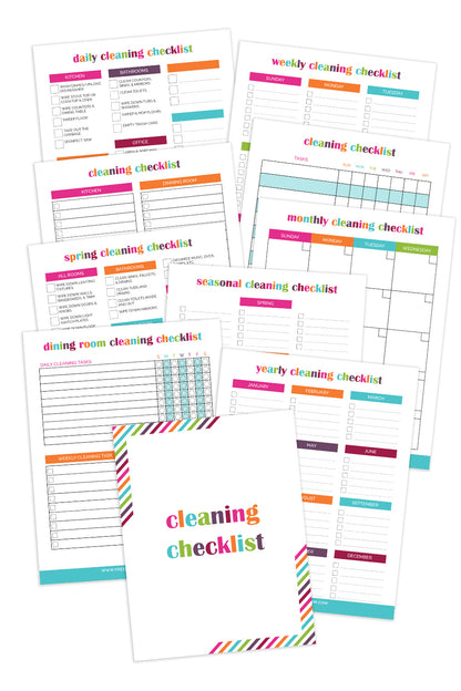 Cleaning Checklist Bundle (29 Pages)