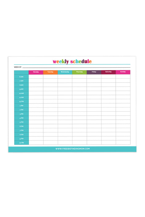 Weekly Planner Printable - Freebie Finding Mom