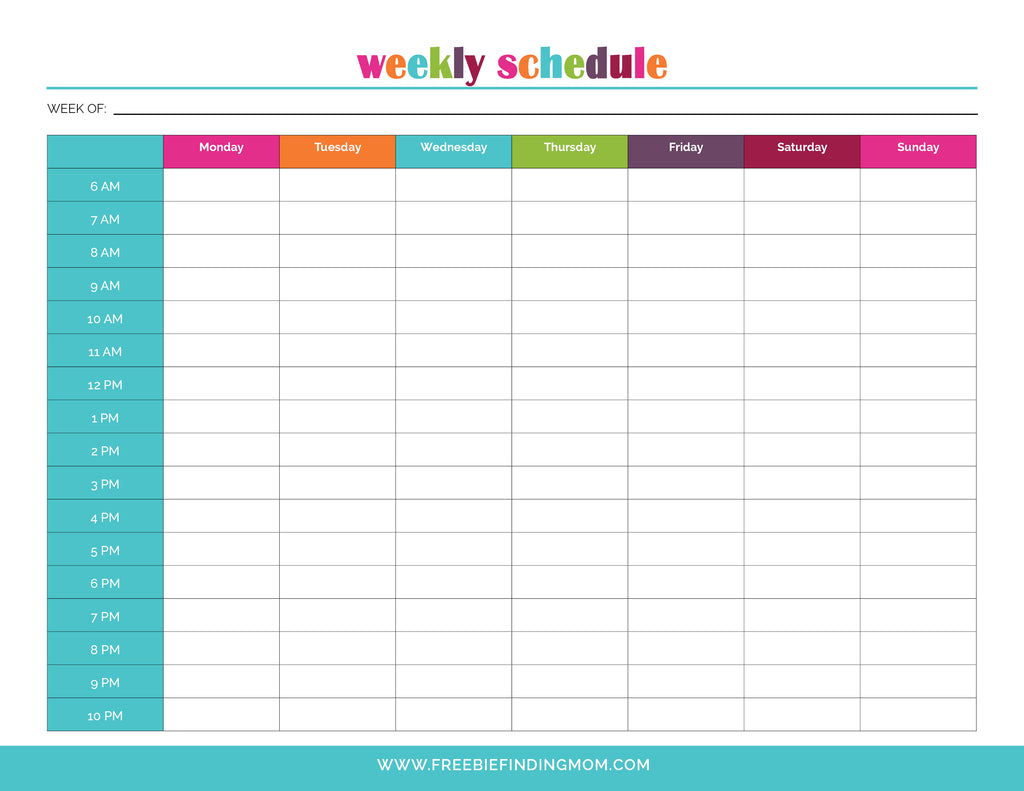 Weekly Planner Printable - Freebie Finding Mom